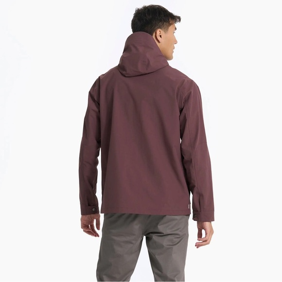 NWT Vuori Palisades Rain Jacket In Chestnut Size L - Picture 2 of 13